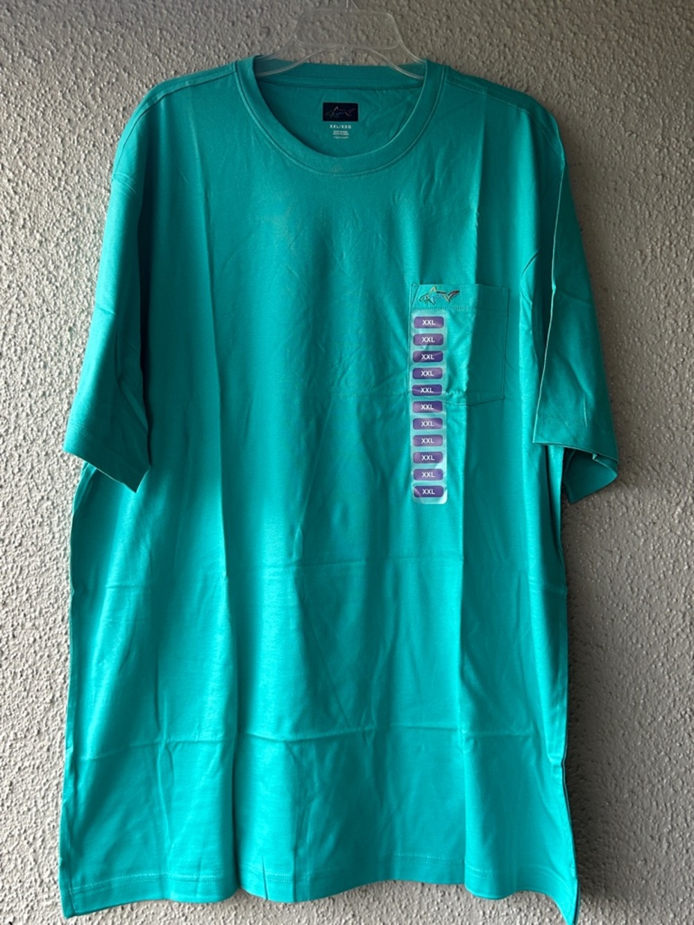 Greg Norman Collection Men's Short-Sleeve Pocket Tee in Teal XL NWT